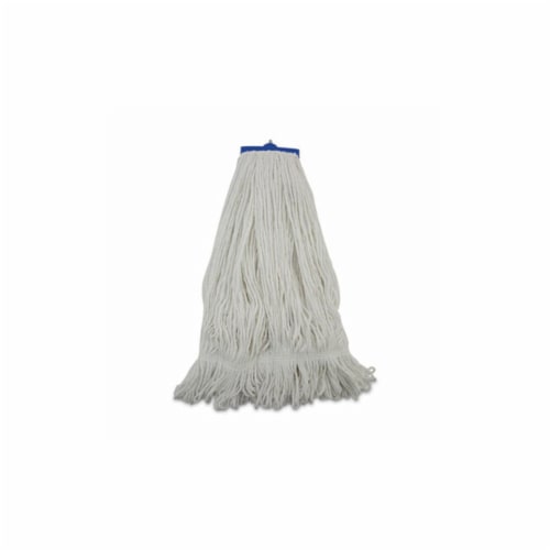 Mop Head, Lie-Flat Head, Rayon Fiber, 24oz, White, 12/Carton Mop Head, Lie-Flat Head, Rayon Fiber, 24oz, White, 12/Carton