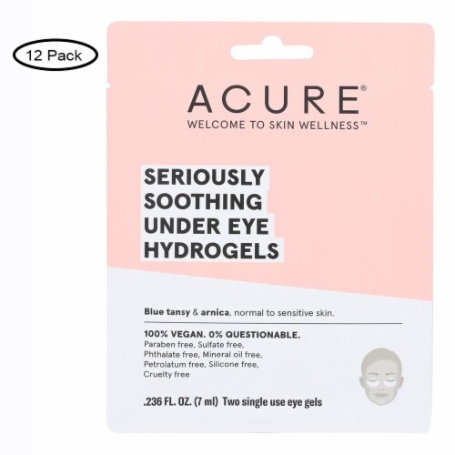Acure - Seriously Soothing Under Eye Hydrogels - Case of 12 - 0.236 fl oz. Perspective: front