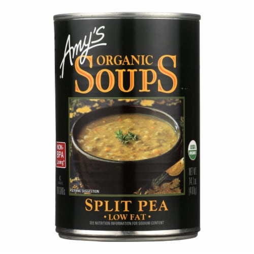Amy's - Organic Fat Free Split Pea Soup - Case of 12 - 14.1 oz. Perspective: front