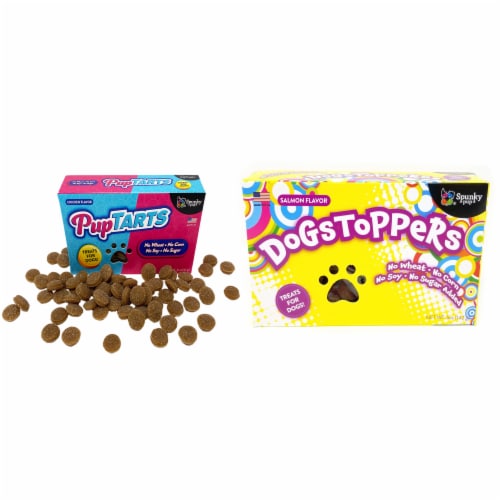 Spunky Pup - Pup Tarts & Dogstoppers Dog Treats - Set of 2 Perspective: front