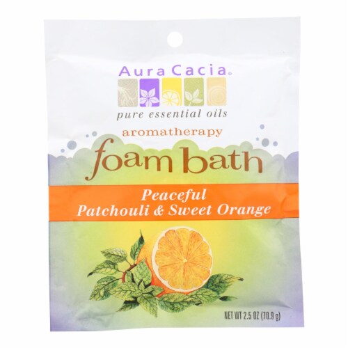 Aura Cacia - Foam Bath Peaceful Patchouli and Sweet Orange - 2.5 oz - Case of 6 Perspective: front