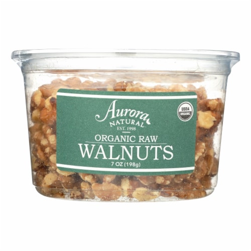 Aurora Natural Products - Organic Raw Walnuts - Case Of 12 - 7 Oz. Perspective: front