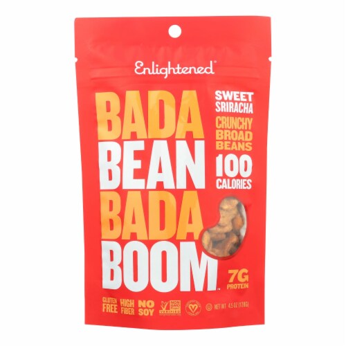 Bada Bean Bada Boom - Crunchy Beans Sweet Sriracha - Case of 6-4.5 oz. Perspective: front