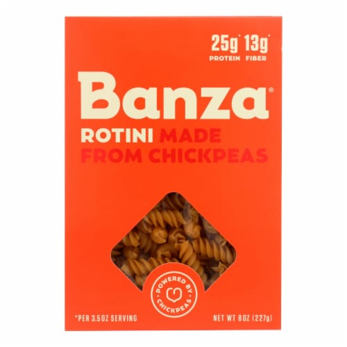 Banza - Pasta Chickpea Rotini - Case of 6 - 8 oz. Perspective: front