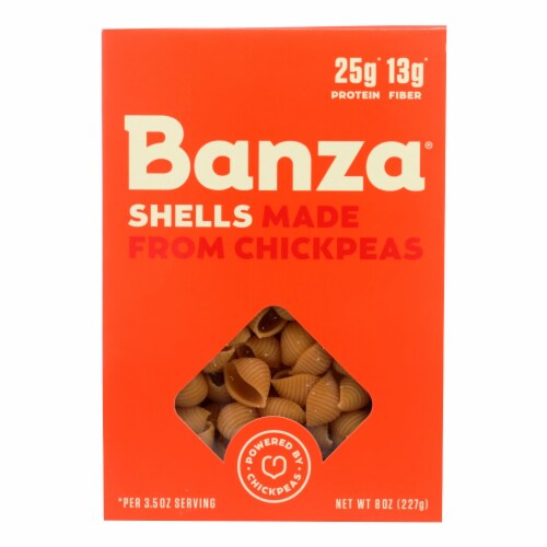 Banza - Pasta Chickpea Shells - Case of 6 - 8 oz. Perspective: front