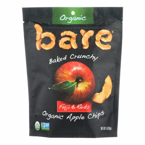 Bare Fuji Red Organic Apple Chips Perspective: front