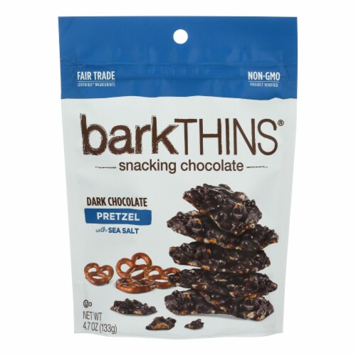 Bark Thins Dark Chocolate Pretzel Sea Salt Perspective: front