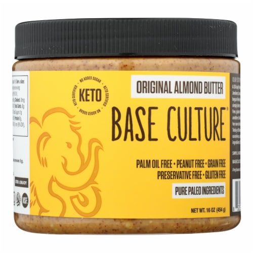 Base Culture -Almond Butter - Original - Case of 6 - 16 oz. Perspective: front