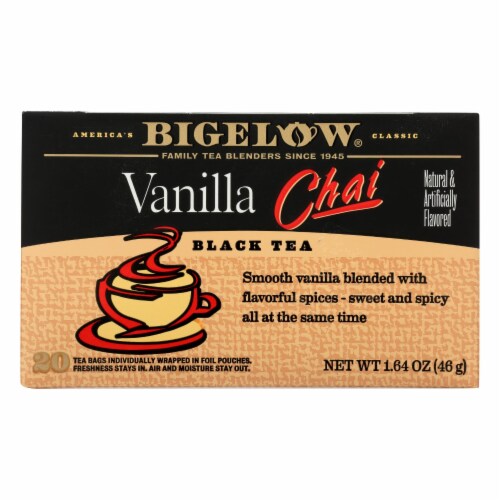 Bigelow Tea Tea - Chai Vanilla - Case of 6 - 20 BAG Perspective: front
