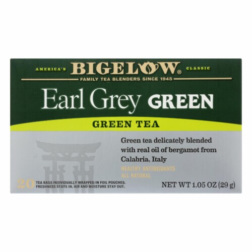 Bigelow Tea Green Tea - Earl Grey - Case of 6 - 20 BAG Perspective: front
