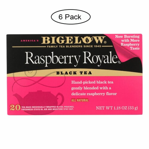 Bigelow Tea Raspberry Royale Black Tea - Case of 6 - 20 Bags Perspective: front