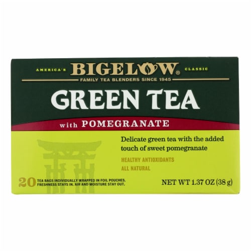 Bigelow Tea Green Tea - with Pomegranate - Case of 6 - 20 BAG Perspective: front