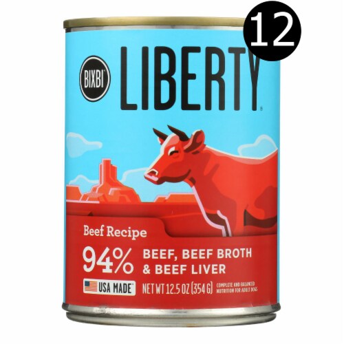 Bixbi - Liberty Wet Food Beef - Case of 12 - 12.5 oz. Perspective: front