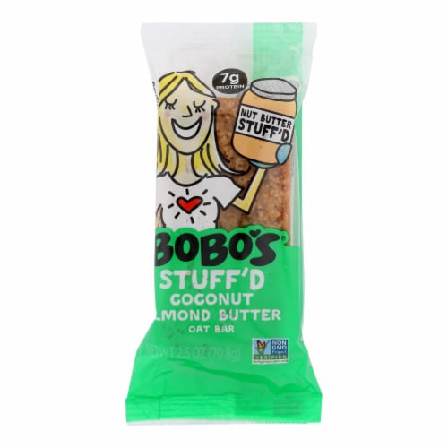 Bobo's Oat Bars - Oat Bar - Coconut Almond Butter Filled - Case of 12 - 2.5 oz. Perspective: front