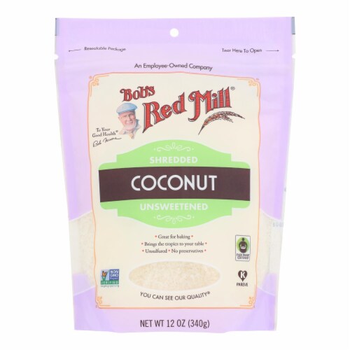 Bob's Red Mill - Coconut Shredded - Case of 4-12 oz. Perspective: front