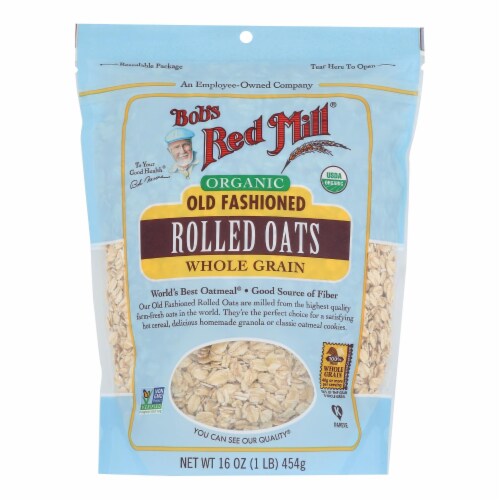 Bob's Red Mill - Organic Old Fashioned Rolled Oats - Case of 4-16 oz. Perspective: front