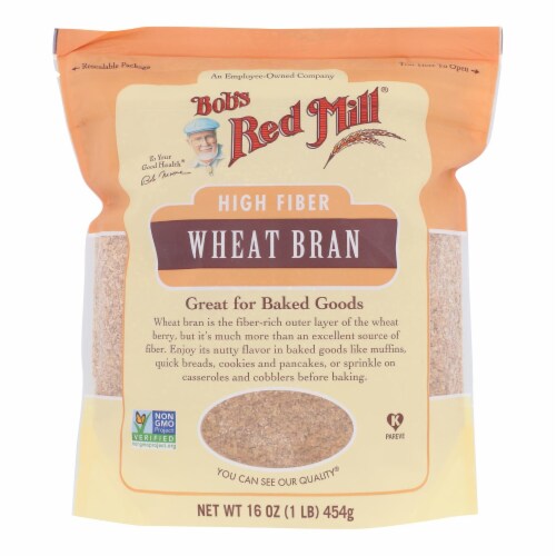 Bob's Red Mill - Wheat Bran - Case of 4-16 oz. Perspective: front