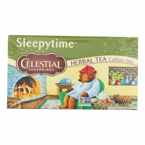 Celestial Seasonings Sleepytime Herbal Tea Caffeine Free - 20 Tea Bags - Case of 6 Perspective: front