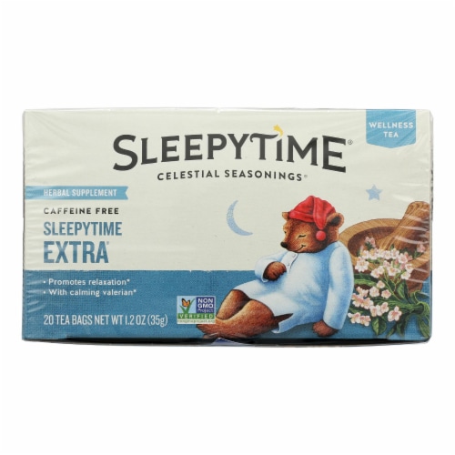 Celestial Seasonings Sleepytime Herbal Tea Caffeine Free - 20 Tea Bags - Case of 6 Perspective: front