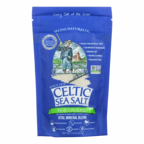 Celtic Sea Salt - Fine Ground Sea Salt - Case of 6 Perspective: front