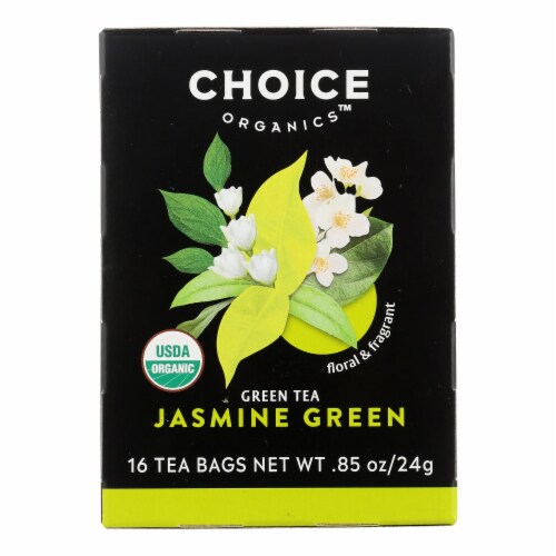 Choice Organic Teas Jasmine Green Tea - 16 Tea Bags - Case of 6 Perspective: front