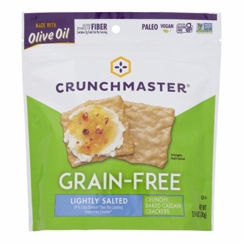 Crunchmaster - Cracker Green Free Lt Salt - Case of 12 - 3.54 oz. Perspective: front