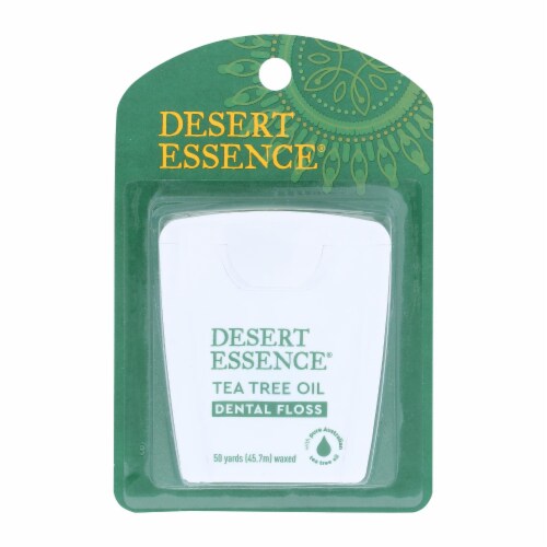 Desert Essence - Dental Floss Tea Tree Oil - 50 Yds - Case of 6 Perspective: front