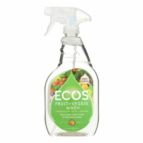 Earth Friendly Fruit and Vegetable Wash - Case of 6 - 22 FL oz. Perspective: front