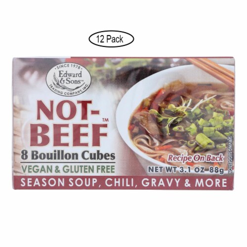 Edwards and Sons Natural Bouillon Cubes - Not Beef - 3.1 oz - Case of 12 Perspective: front
