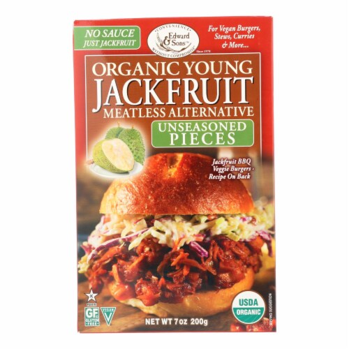 Unseasoned Pieces Organic Young Jackfruit Meatless Alternative  - Case of 6 - 7 oz. Perspective: front
