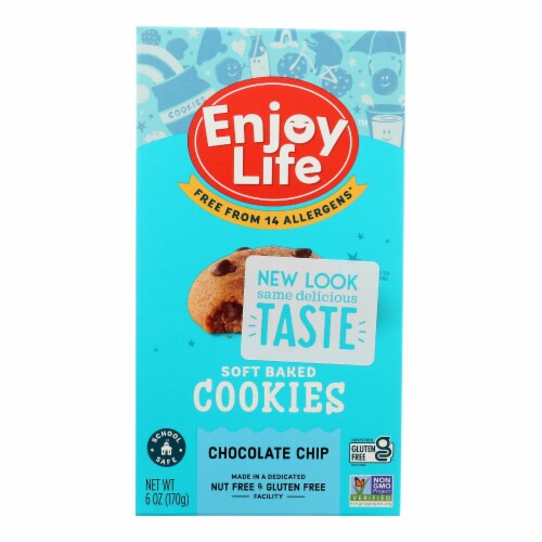 Enjoy Life - Cookie - Soft Baked - Chocolate Chip - Gluten Free - 6 oz - case of 6 Perspective: front