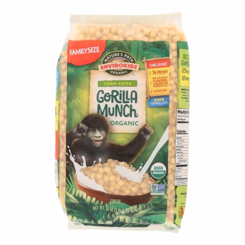 Envirokidz - Corn Puff - Gorilla Munch - Case of 6 - 23 oz. Perspective: front