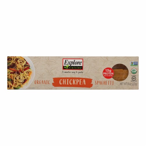Explore Cuisine Organic Chickpea Spaghetti - Spaghetti - Case of 12 - 8 oz. Perspective: front