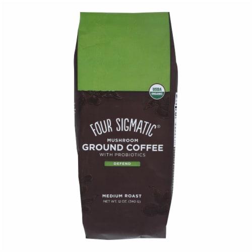 Four Sigmatic - Coffee Mushroom with Probiotic - Case of 8-12 oz. Perspective: front