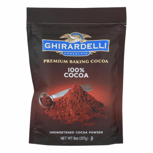Ghirardelli - Baking Cocoa - Premium - 100 Percent Unsweetened - 8 oz - case of 6 Perspective: front