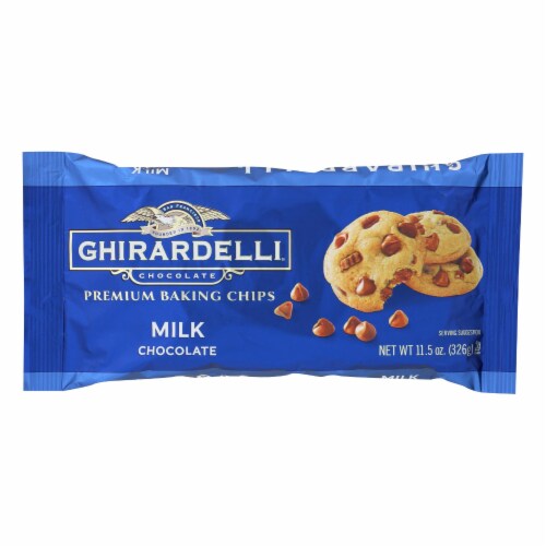 Ghirardelli - Baking Chips - Milk Chocolate - Case of 12 - 11.5 oz. Perspective: front