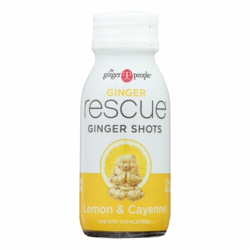 Ginger People - Ginger Shot Rescue Lemon Cynn - Case of 12 - 2 oz. Perspective: front