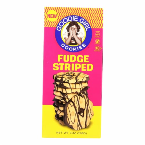 Goodie Girl Cookies - Cookies - Fudge Striped - Case of 6 - 7 oz. Perspective: front