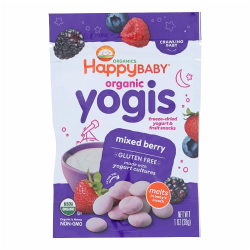 Yogis Organic Superfoods Yogurt and Fruit Snacks Mixed Berry - 1 oz - Case of 8 Perspective: front