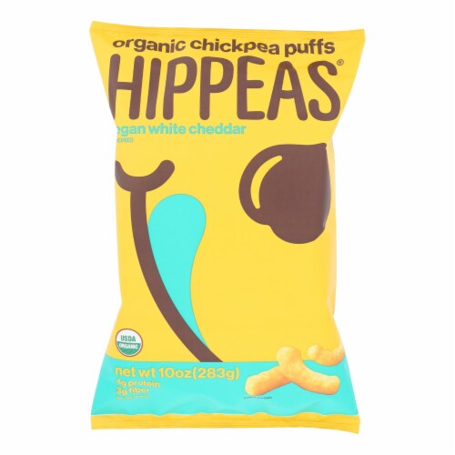 Hippeas Vegan White Cheddar Organic Chickpea Puffs Perspective: front