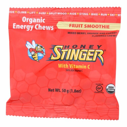 Honey Stinger Energy Chew - Organic - Fruit Smoothie - 1.8 oz - case of 12 Perspective: front