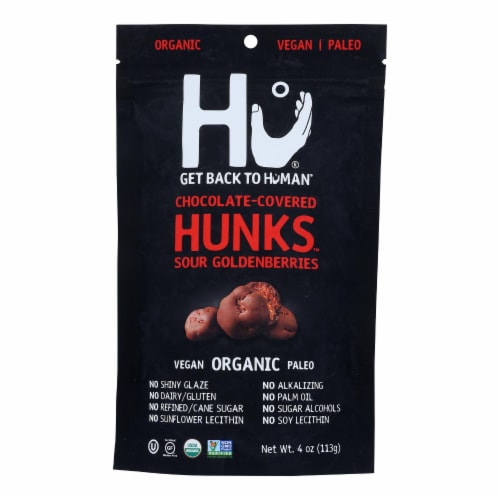 Hu - Hunks Organic Chocolate Covered Goldenberry - Case of 6-4 oz. Perspective: front