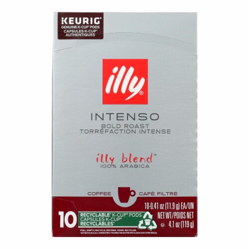 Illy Caffe Coffee - Kcups Black Dark Roasted - Case of 6 - 10 count Perspective: front