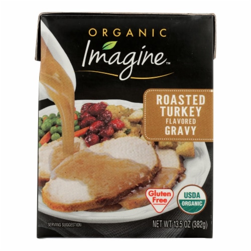 Imagine Foods Organic Roasted Turkey Gravy  - Case of 12 - 13.5 oz. Perspective: front