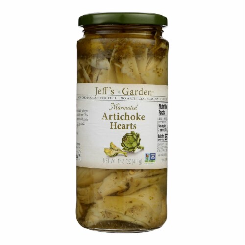Jeff's Natural Artichoke Hearts - Marinated - Case of 6 - 14.5 oz. Perspective: front