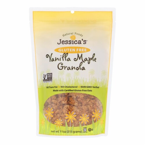 Jessica's Natural Foods Gluten Free Vanilla Maple Granola  - Case of 12 - 11 oz. Perspective: front