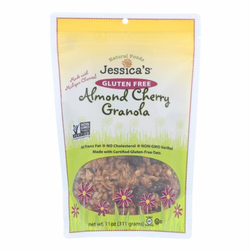 Jessica's Gluten-Free Almond Cherry Granola  - Case of 12 - 11 oz. Perspective: front