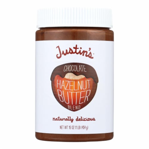 Justin's Nut Butter Hazelnut Butter - Chocolate - Case of 6 - 16 oz. Perspective: front
