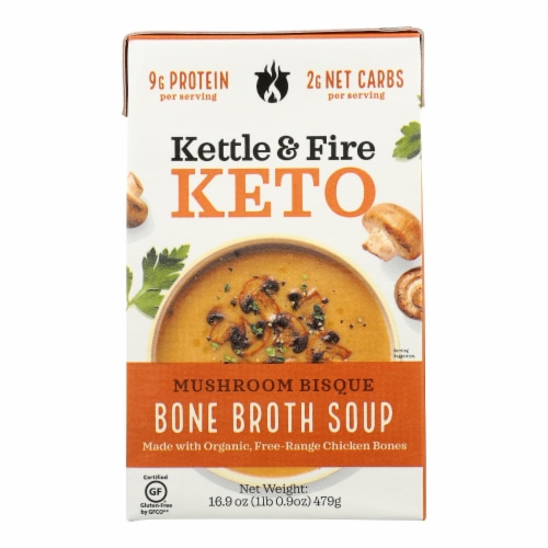 Kettle And Fire - Keto Soup Mush Bisq/chkbb - Case of 6 - 16.9 oz. Perspective: front