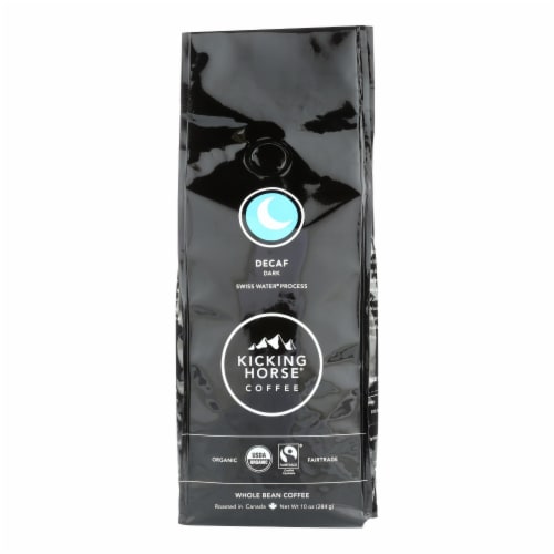 Kicking Horse Coffee - Whole Bean - Decaf - Case of 6 - 10 oz. Perspective: front